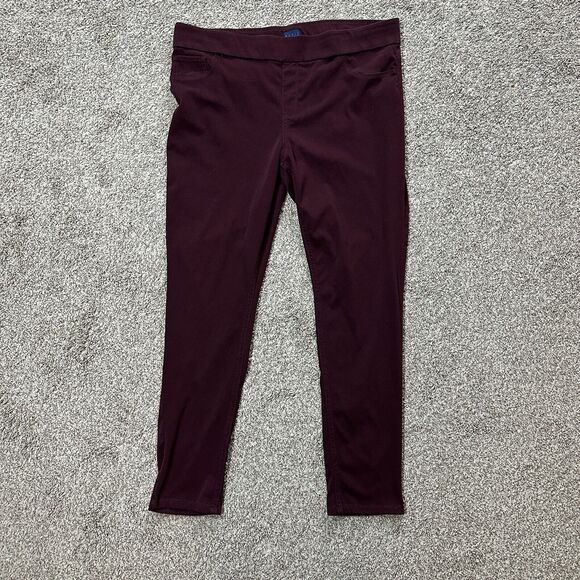 Basic Editions Jeggings Women’s Size XXL Maroon Pants Burgundy  Pull On Stretch - Picture 2 of 16
